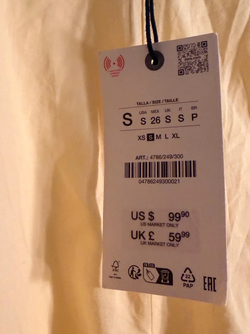 Zara Yellow A-Line Midi Skirt NWT - Picture 3 of 5